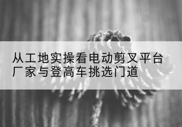 平谷区电动剪叉升降平台厂家-从工地实操看电动剪叉平台厂家与登高车挑选门道